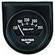 2361 Autogage Series Gauge Console, Water Temp, 2in. 280f, Mech, Short Sweep, Black.