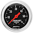 2415 Traditional Chrome Series Gauge, Exhaust Press, 2 1/16in. 60Psi, Mechanical.