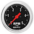 2497 Traditional Chrome Series Gauge, Tachometer, 2 1/16in. 5K Rpm, In-Dash.
