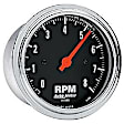 2499 Traditional Chrome Series Gauge, Tachometer, 3 3/8in. 8K Rpm, In-Dash.