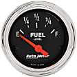 2517 Traditional Chrome Series Gauge, Fuel Level, 2 1/16in. 0olme To 30olmf, Electric
