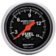 3313 Sport-Comp Series Gauge, Fuel Pressure, 2 1/16in. 15Psi, Mechanical W/Isolator.