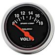 3391 Sport-Comp Series Gauge, Voltmeter, 2 1/16in. 18V, Electric