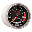 3674-00406 Chevy Red Bowtie Series Gauge, Nitrous Pressure, 2 1/16in. 1600Psi, Digital Stepper Motor, Black.