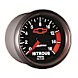 3674-00406 Chevy Red Bowtie Series Gauge, Nitrous Pressure, 2 1/16in. 1600Psi, Digital Stepper Motor, Black.