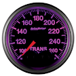 5658 Elite Gauge, Trans Temp, 2 1/16in. 260f, Stepper Motor W/Peak & Warn.