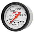 5832-00406 Chevy Red Bowtie Series Gauge, Water Temp, 2 5/8in. 120-240f, Mechanical, White.