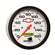 5889-00406 Chevy Red Bowtie Series Gauge, Speedometer, 5in. 160Mph, Electric Programmable, White.