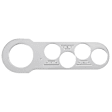 7042-OTB Direct Fit Dash Kit, Chevy Car 53-54, Mph/Fuel/Oilp/Wtmp/Bat, Otb