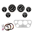 7048-OTB Direct Fit Dash Kit, Ford Truck 53-55, Tach/Mph/Fuel/Oilp/Wtmp/Volt, Otb