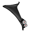 7074 Ultra-Lite Diesel Gauge Kit, A-Pillar, Ford 99-07, Boost/Egt, 35Psi/1,600f.