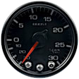 P30232 Spek Series Gauge, Vac/Boost, 2 1/16in. 30Inhg-30Psi, Stepper Motor W/Pk & Wrn, Blk/Blk.
