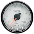 P32022 Spek Series Gauge, Nitrous Press, 2 1/16in. 1600Psi, Stepper Motor W/Pk & Wrn, Slvr/Blk.