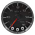 P344318 Spek-Pro Series Gauge, Voltmeter, 2 1/16in. 16V, Stepper Motor W/Peak & Warn, Blk/Chrm.