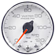 P34511 Spek Series Gauge, Water Press, 2 1/16in. 120Psi, Stepper Motor W/Peak & Warn, Wht/Chrm.
