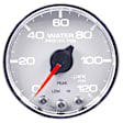 P34511 Spek Series Gauge, Water Press, 2 1/16in. 120Psi, Stepper Motor W/Peak & Warn, Wht/Chrm.