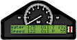 ST8100AR-A Action Replay Dash, Blk, 0-8K Rpm  (Psi, Deg. F, Mph)