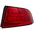 Passenger Side Tail Light, without Bulb, Halogen, Red Lens, Base Model
