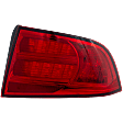 Passenger Side Tail Light, without Bulb, Halogen, Red Lens, Base Model