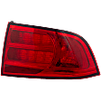 Passenger Side Tail Light, without Bulb, Halogen, Red Lens, Base Model