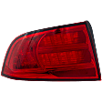 Driver Side Tail Light, without Bulb, Halogen, Red Lens, Base Model
