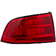 Driver Side Tail Light, without Bulb, Halogen, Red Lens, Base Model