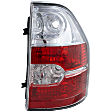 Passenger Side Tail Light, without Bulb, Halogen, Clear and Red Lens