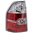 Driver Side Tail Light, without Bulb, Halogen, Clear and Red Lens