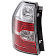 Driver Side Tail Light, without Bulb, Halogen, Clear and Red Lens