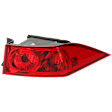Passenger Side, Outer Tail Light, without Bulb, Halogen, Red Lens, Base Model