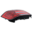 Passenger Side Tail Light, without Bulb, Halogen, Clear and Red Lens, Base Model