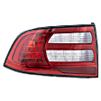 Driver Side Tail Light, without Bulb, Halogen, Clear and Red Lens, Base Model