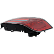 Driver Side Tail Light, without Bulb, Halogen, Clear and Red Lens, Base Model
