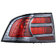 Driver Side Tail Light, without Bulb, Halogen, Red Lens, Type S Model