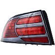 Driver Side Tail Light, without Bulb, Halogen, Red Lens, Type S Model