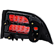 Driver Side Tail Light, without Bulb, Halogen, Red Lens, Type S Model