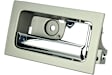 FD0818452 Front Or Rear, Passenger Side Gray and chrome Interior Door Handle, Crew Cab Pickup