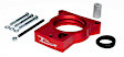 200-520 Throttle Body Spacer - Anodized Red, Aluminum, Direct Fit, Sold Individually