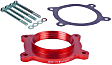 200-543 Throttle Body Spacer - Anodized Red, Aluminum, Direct Fit, Sold individually