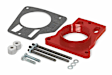 200-615 Throttle Body Spacer - Anodized Red, Aluminum, Direct Fit, Sold Individually