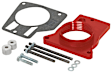 200-615 Throttle Body Spacer - Anodized Red, Aluminum, Direct Fit, Sold Individually