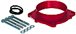 350-532 Throttle Body Spacer - Anodized Red, Aluminum, Direct Fit, Sold Individually