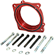 350-532 Throttle Body Spacer - Anodized Red, Aluminum, Direct Fit, Sold Individually
