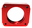 400-591 Throttle Body Spacer - Anodized Red, Aluminum, Direct Fit, Sold Individually