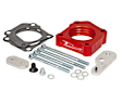 510-503 Throttle Body Spacer - Anodized Red, Aluminum, Direct Fit, Sold Individually