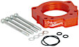 510-537 Throttle Body Spacer - Anodized Red, Aluminum, Direct Fit, Sold Individually