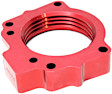 510-537 Throttle Body Spacer - Anodized Red, Aluminum, Direct Fit, Sold Individually