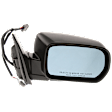 Passenger Side Mirror, Power, Manual Folding, Heated, Paintable, No Signal Light, With memory, No Puddle Light, No Auto-Dimming, No Blind Spot Feature, With Touring Package