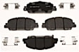 14D1654CHF1 Front Silver Series Ceramic Brake Pad Set