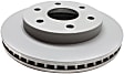177-863 Front, Driver or Passenger Side Brake Disc, Natural Finish, Plain Surface, 6 Lugs, GM Original Equipment Series